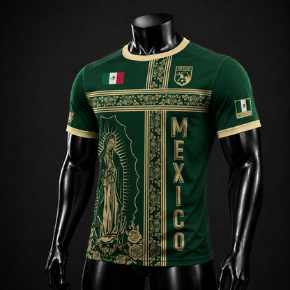 SJ-341-Mexican Culture Graphic Football Set, Vintage Aztec Eagle Pattern Team Jerseys