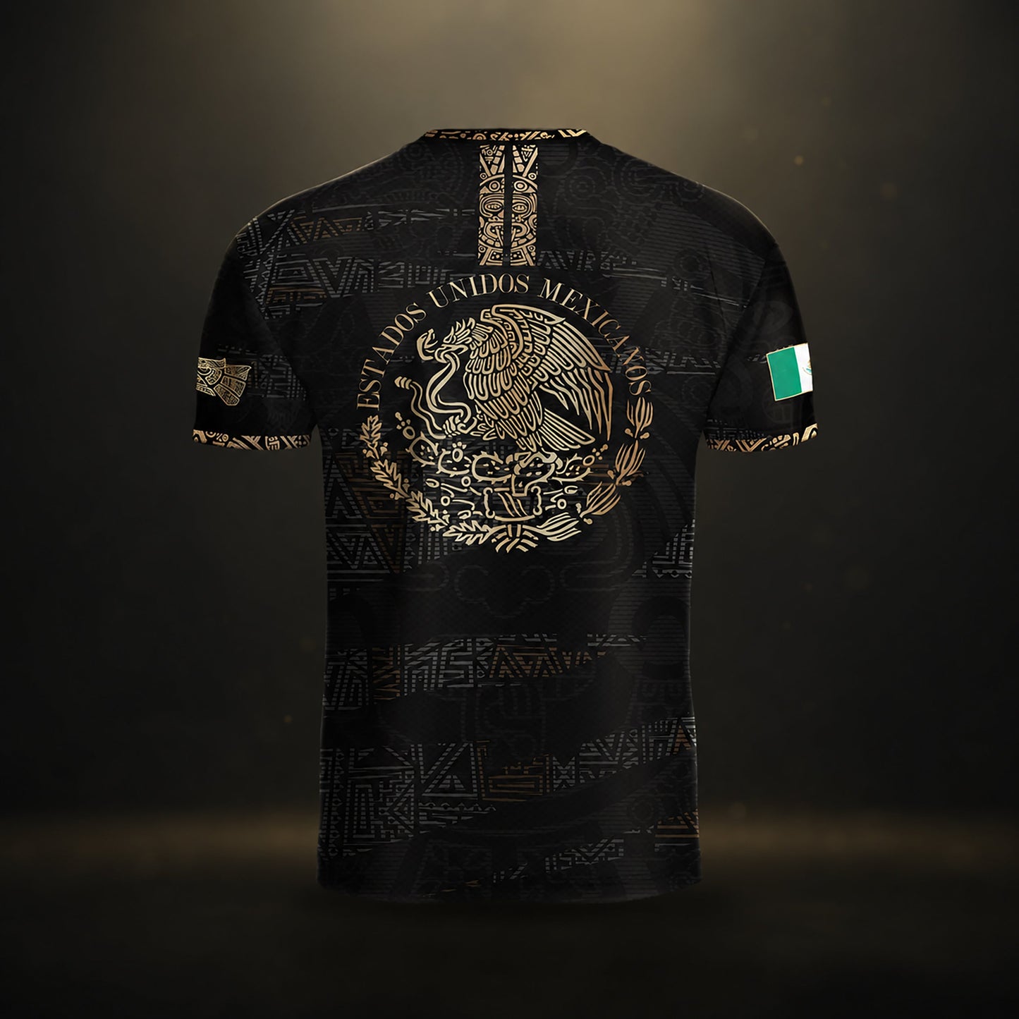 SJ-344-Adult/Youth Mexico Aztec Eagle Soccer Jersey Set, Matching Shorts Graphic Football Sportswear Outfit