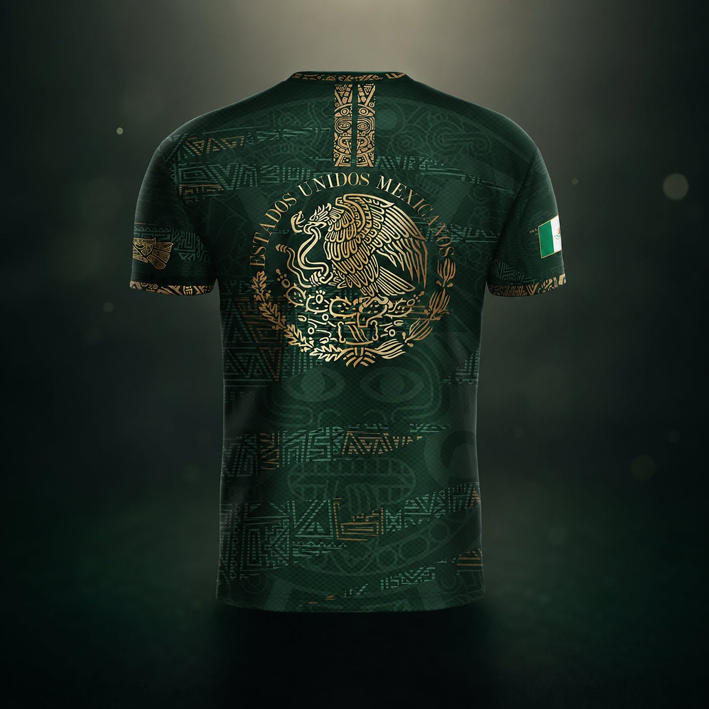 SJ-344-Adult/Youth Mexico Aztec Eagle Soccer Jersey Set, Matching Shorts Graphic Football Sportswear Outfit