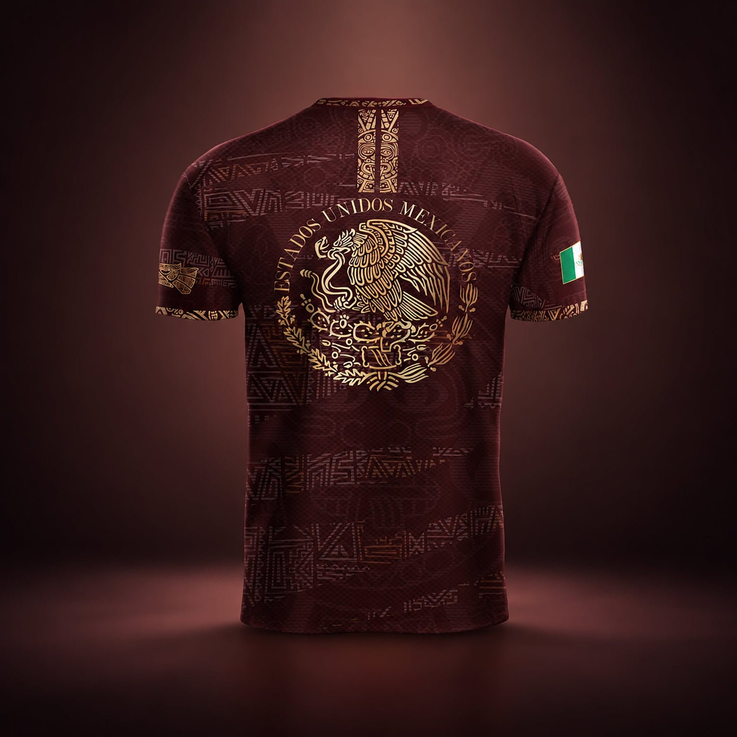 SJ-344-Adult/Youth Mexico Aztec Eagle Soccer Jersey Set, Matching Shorts Graphic Football Sportswear Outfit
