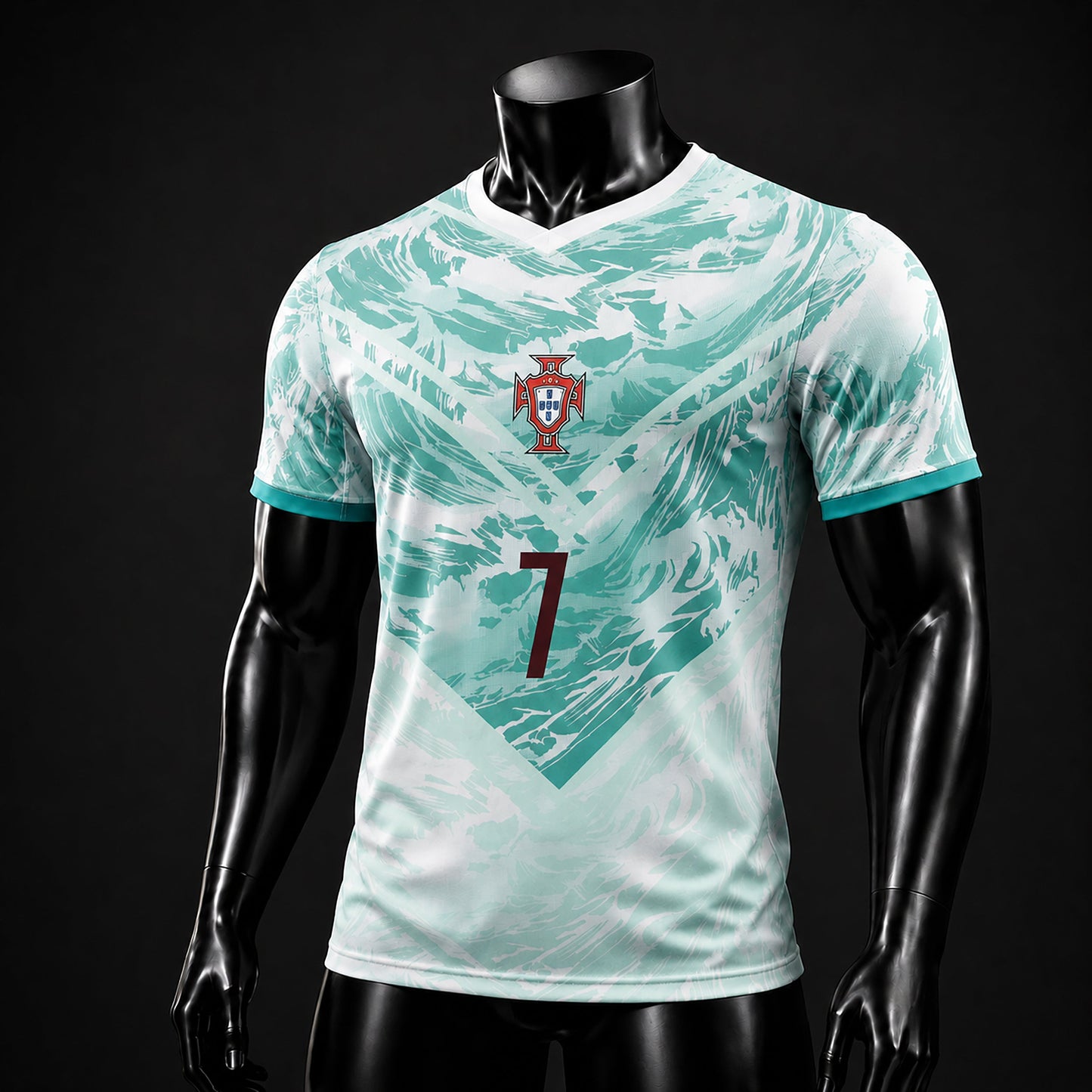 SJ-450,451-Adult/Youth Portugal National Team Home And Away Soccer Kit Set Featuring Ronaldo Player Signature Print