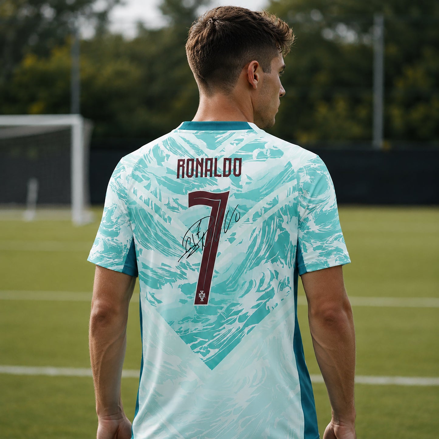 SJ-450,451-Adult/Youth Portugal National Team Home And Away Soccer Kit Set Featuring Ronaldo Player Signature Print