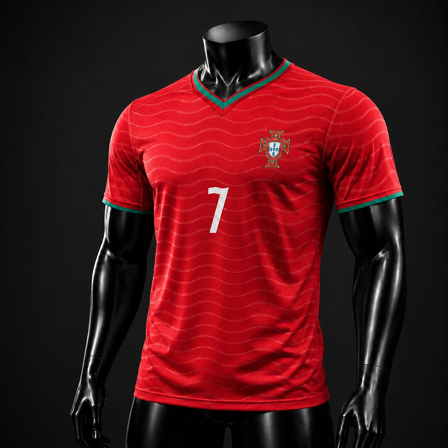 SJ-450,451-Adult/Youth Portugal National Team Home And Away Soccer Kit Set Featuring Ronaldo Player Signature Print