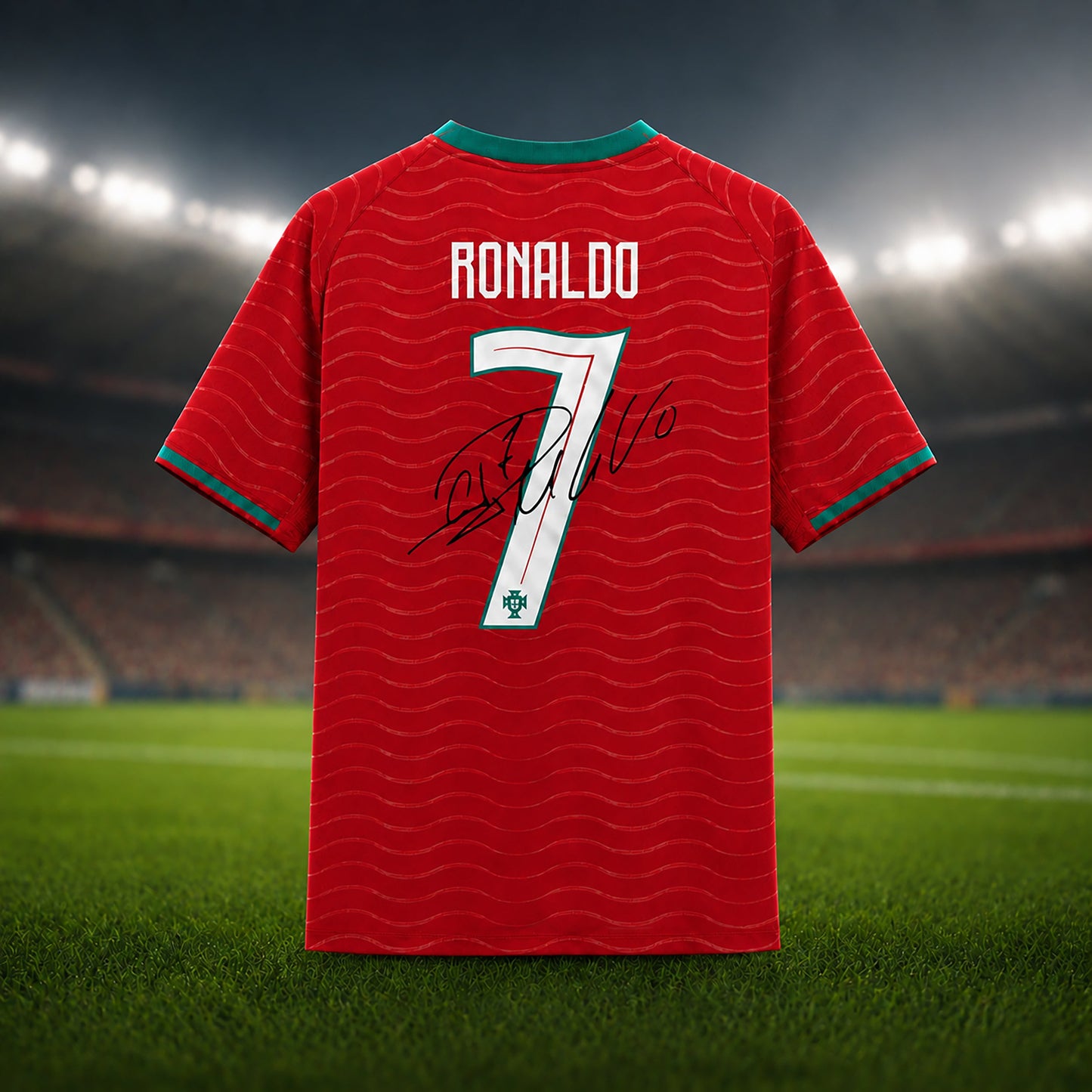 SJ-450,451-Adult/Youth Portugal National Team Home And Away Soccer Kit Set Featuring Ronaldo Player Signature Print