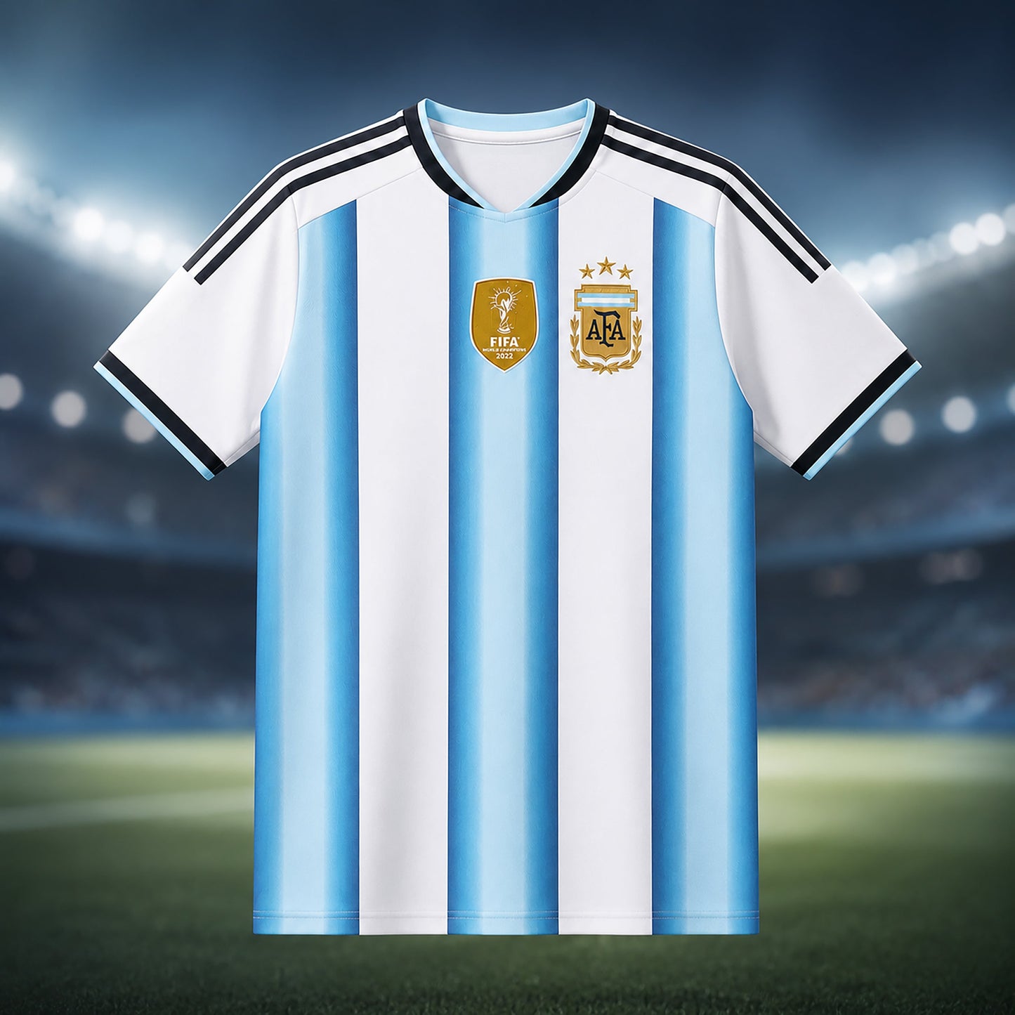 SJ-454-Adult/Youth Argentina Home And Away Soccer Uniform Set Featuring Printed Messi Autograph On The Back