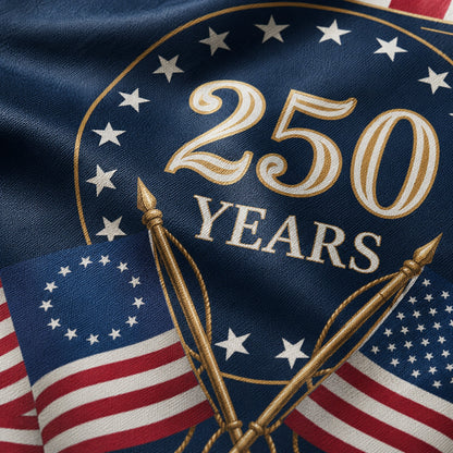 FLG-279-250 Years American Semiquincentennial Patriotic Garden House Flag Combo, 1776-2026 United States Celebration Banner