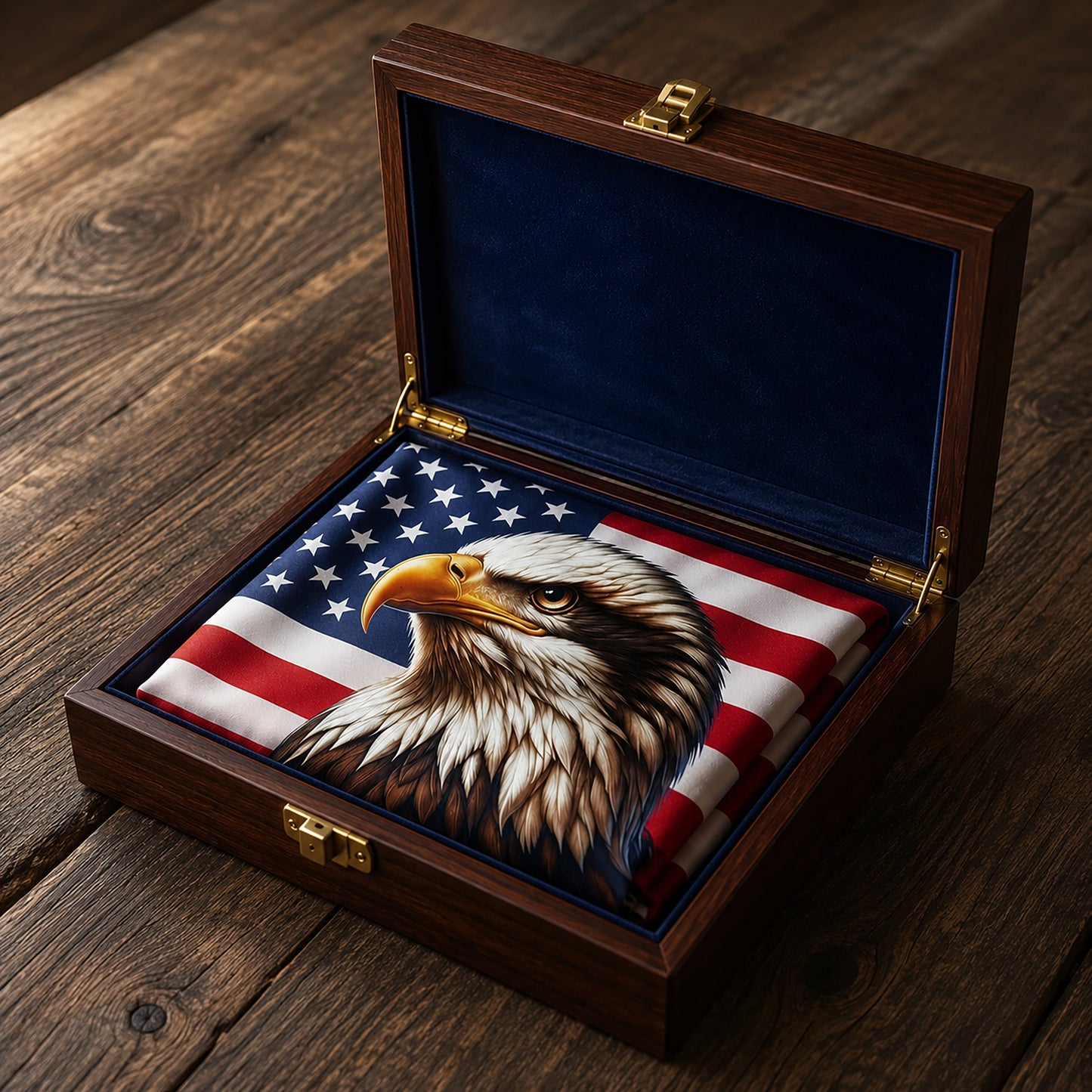 FLG-369-Patriotic American Flag Bald Eagle Banner Outdoor United States Independence Day House Yard Decor