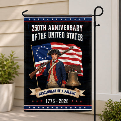 FLG-375-American 250 Years Revolutionary Flag, Betsy Ross Style Liberty Bell Yard Garden Flag
